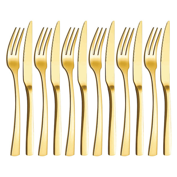 SET OF 12 GOLDEN CUTLERY