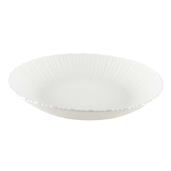 FLORA WHITE DEEP PLATE 21.2X21.2X3.8CM