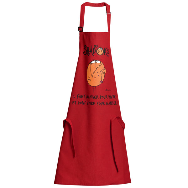 Shadoks Recycled Glutton Kitchen Apron Red 72 x 90