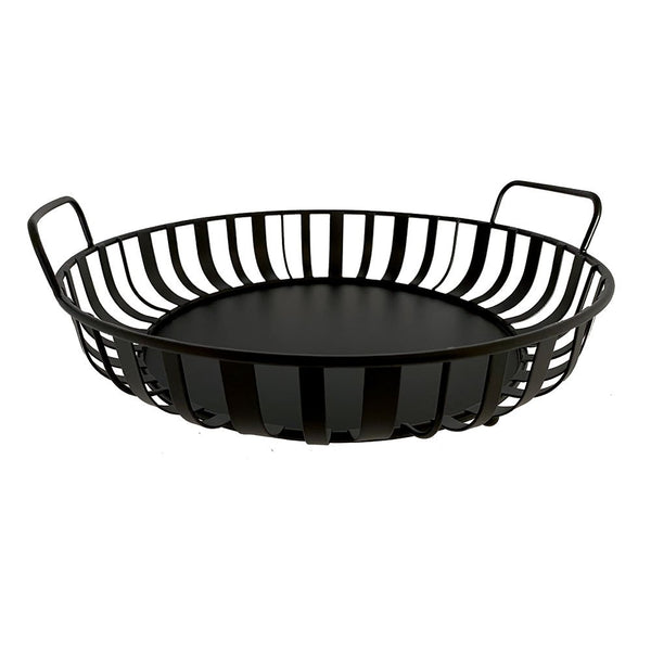 BLACK IRON TRAY WITH HANDLES