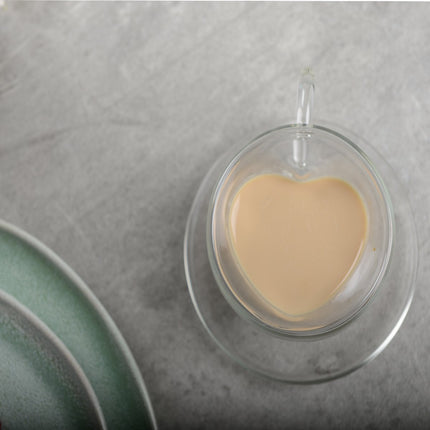 SET OF 2 DOUBLE WALL COFFEE CUPS HEART COFFEE 150ML