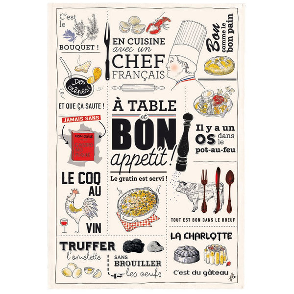 Ecru French Kitchen Tea Towel 48 X 72