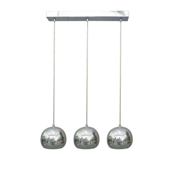 Hanging lamp 3 flames chrome