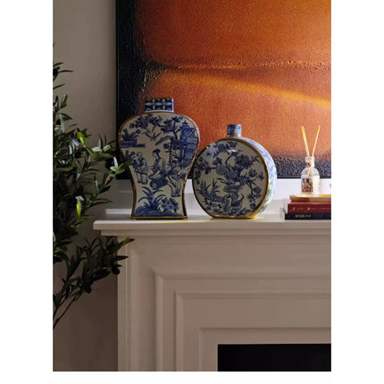 Nieuwe Chinese Stijl Oosterse Parijse Delftsblauwe Vazen Hoog