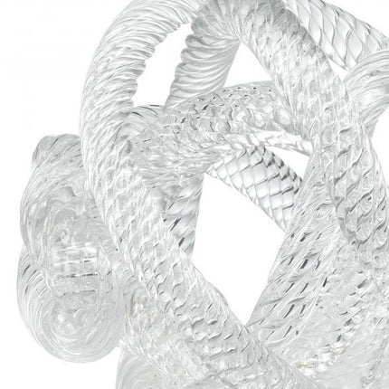 Medium Knotted Glass Sculpture Diameter 15cm M Design