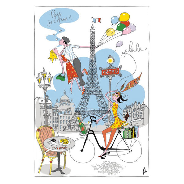 Tea towel La Parisienne White