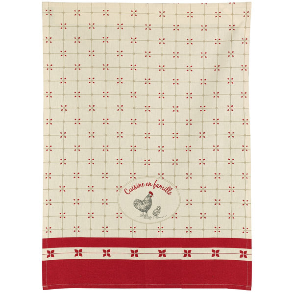 Ivory family tea towel 70 x 50