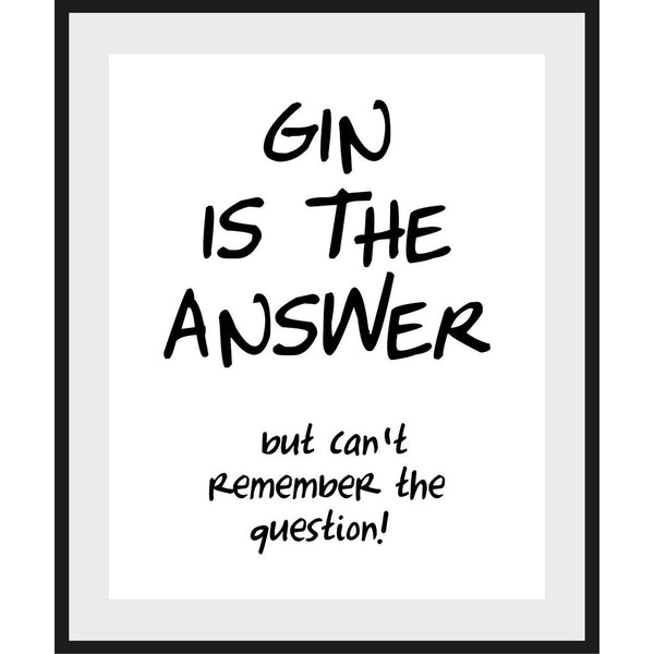 Frame picture - Gin is the answer