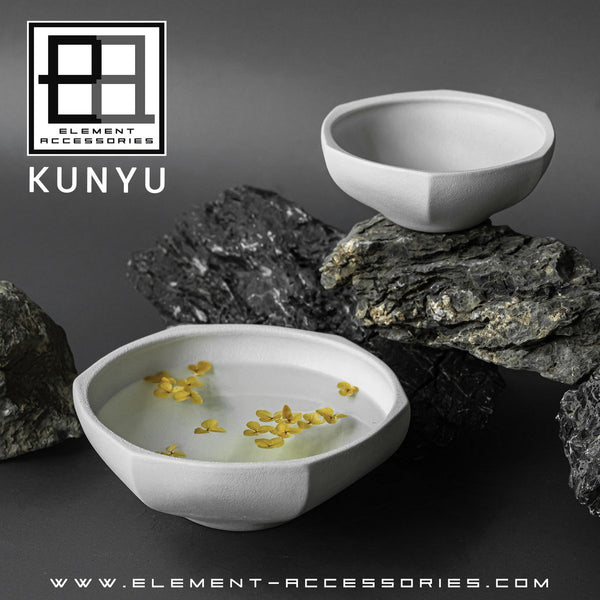 Modern Asian style bowl, high end design and finish, KUNYU22WH